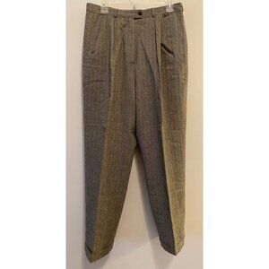 Giorgio Sant Angelo Mens Herringbone Wool Dress Pants Size 34 Gray